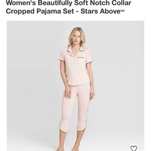 NEW Pink cropped pajama set